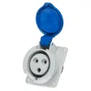 Priseindustrielleétanchefemelle25/32A-2P+TIP44/55(àencastrersurcoffret)