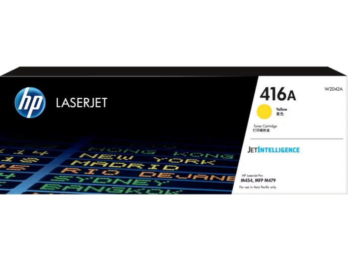 Cartouche de toner jaune authentique HP LaserJet 416A