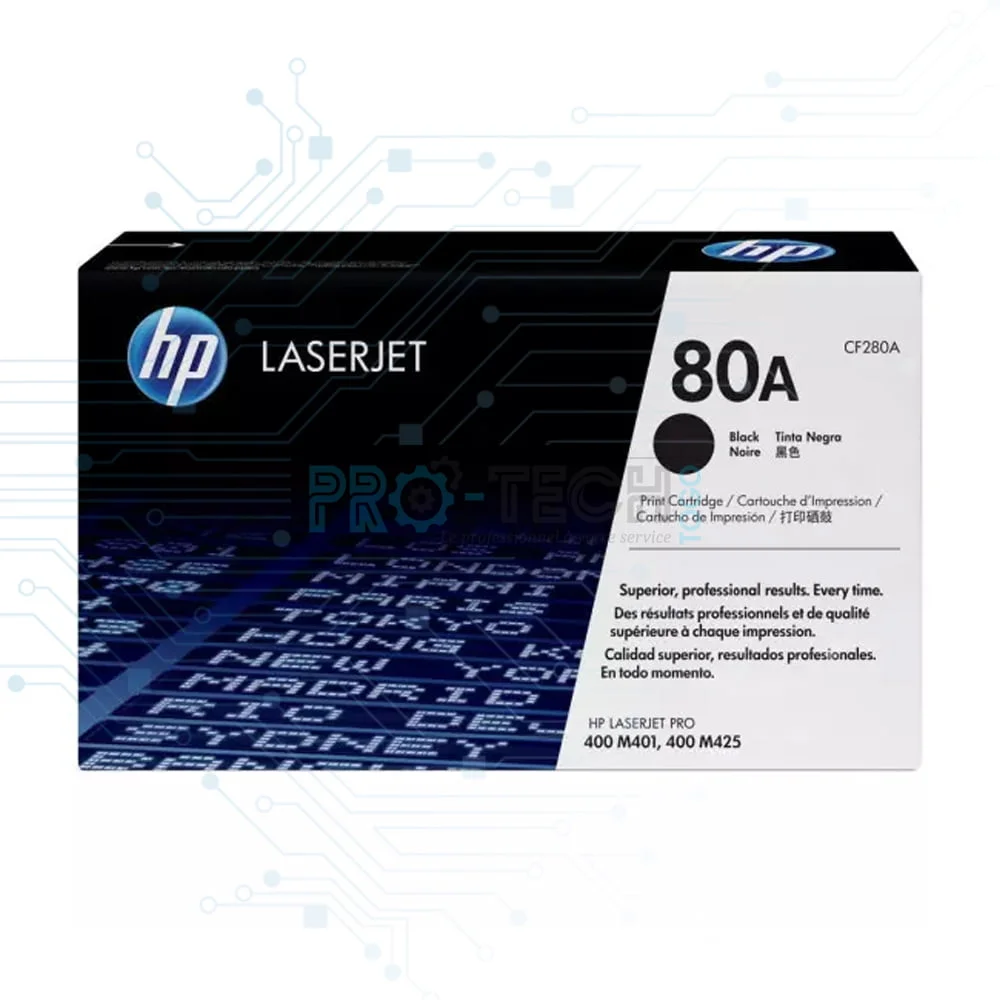 Toner HP 280A/80A LaserJet noir authentique