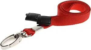 Cordons de badge simple avec enrouleur couleur rouge de 10mm
