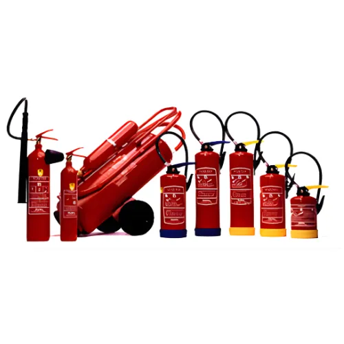 Extincteurs à poudre ABC / CO₂ / eau pulvérisée – modèles portatifs et sur chariot