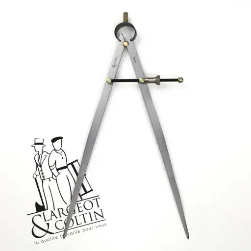 [99_44_01_0081] Compas métallique à pointes sèches (pour traçage sur les tôles) de longueur (200-300)mm