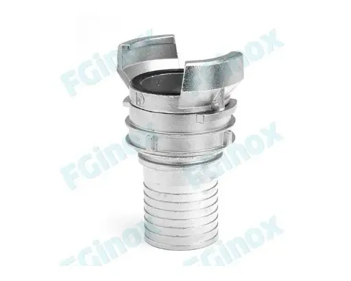 [TUYAU458] Tuyau Annelé semi rigide DN65 (7m) avec une crépine et un clapet anti retour en laiton et un demi raccord symétrique à douille annelée à verrou